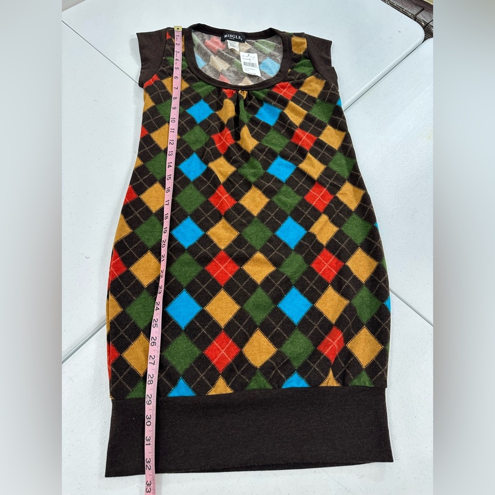 Argyle Patterned Dress - Multicolor - image 7